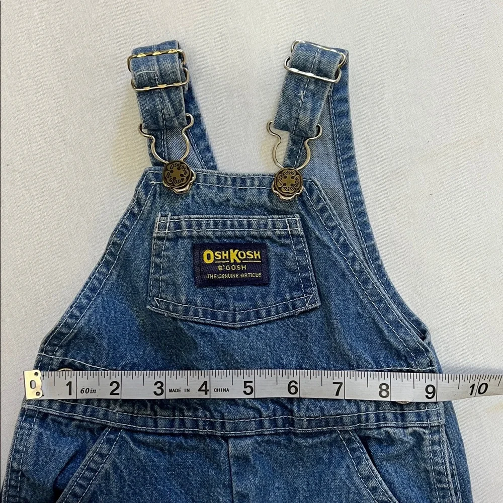 Vintage OshKosh BGosh Vestbak Genuine Article Union Made Baby Denim Overalls 3-6